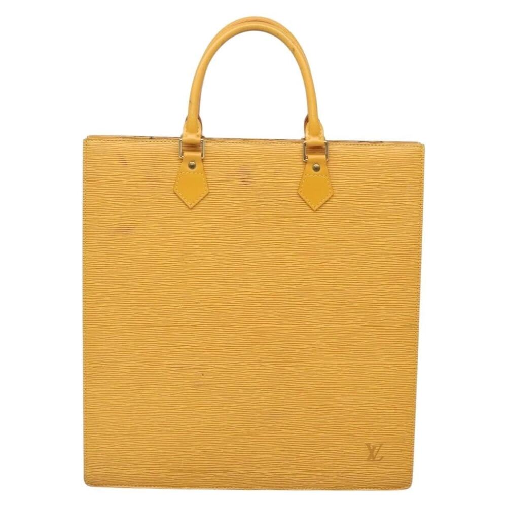 Louis Vuitton Epi Sac Plat Handbag Yellow